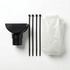 Black 20m Round Gutter Stop End Outlet Kit 112mm