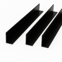 3 x Black Unequal Angle 50mm x 25mm x 1  Metre