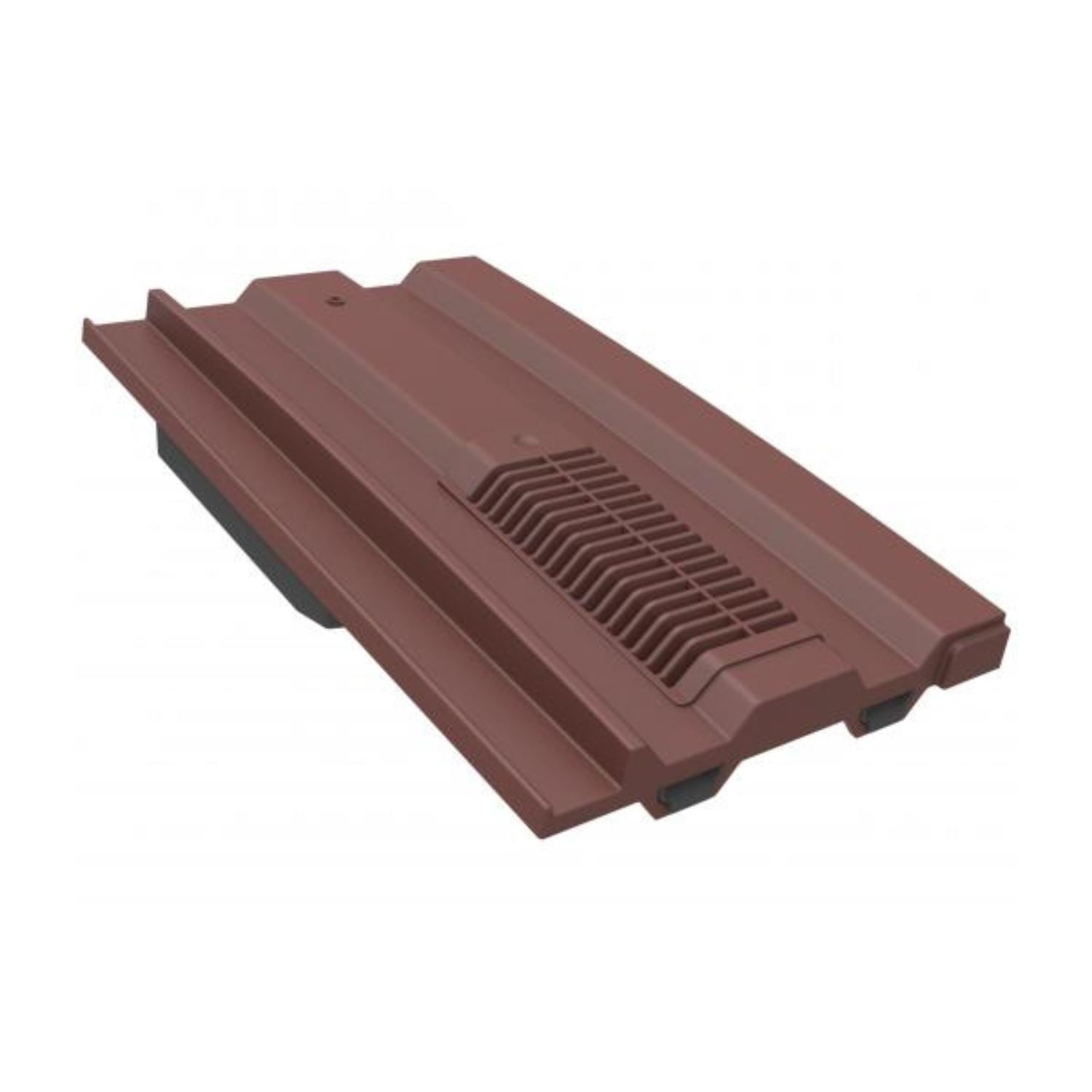Manthorpe Antique Red Mini Castellated Tile Vent with Adaptor Kit for Clay and Concrete Tile Roofs