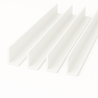 4 x White Unequal Angle 50mm x 25mm x 1  Metre