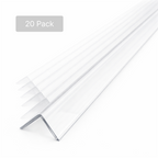 20 x 20x20mm Clear Angles x 1 Metre