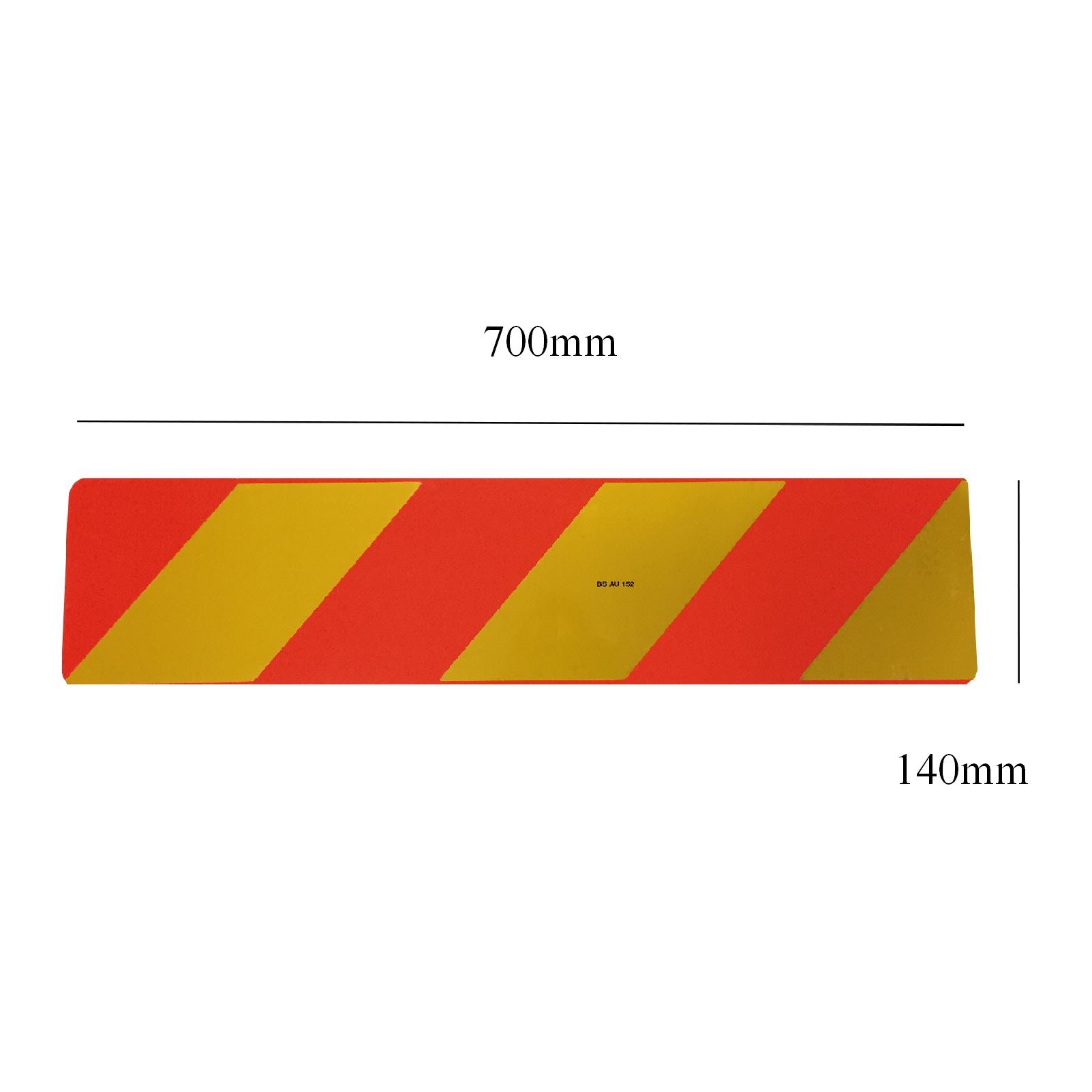 2 x Chevron Aluminium UK HGV Marker Boards Type 2/3 BS AU152, Size: 700 x 140mm
