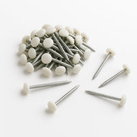 2000 Pack 30mm White UPVC Poly Top Pins Nails | UV Resistant Stainless Steel Plastic Headed Polypins for Durable and Weatherproof Fixing of Soffits, Fascias, and Roofline Trims