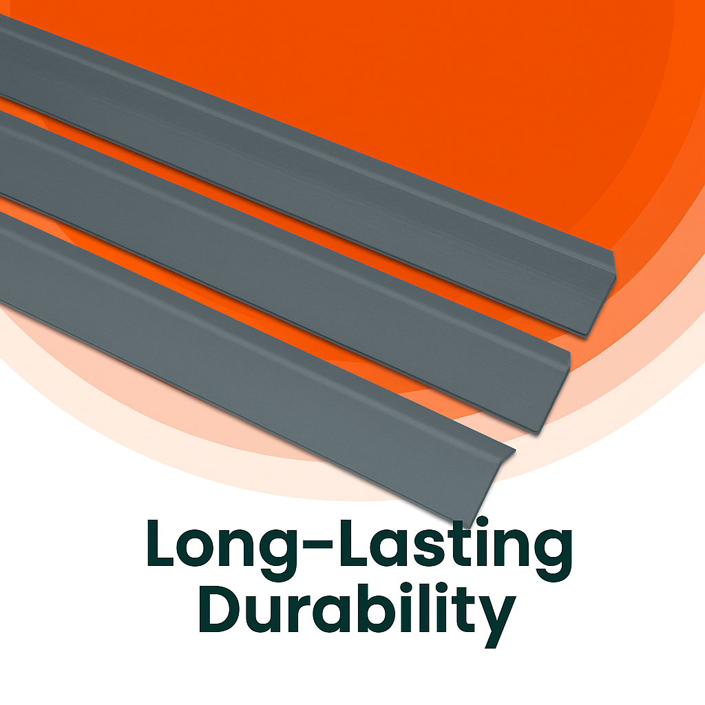 5 x Anthracite Grey 1 Metre UPVC Plastic Rigid Angle 10 x 10mm Corner Cover Trim 90 Degree