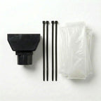 Black 15m Squared Gutter Stop End Outlet Kit 114mm