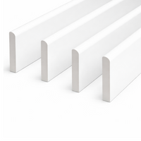 4 Pack White uPVC D-Mould Trim 45mm x 1m