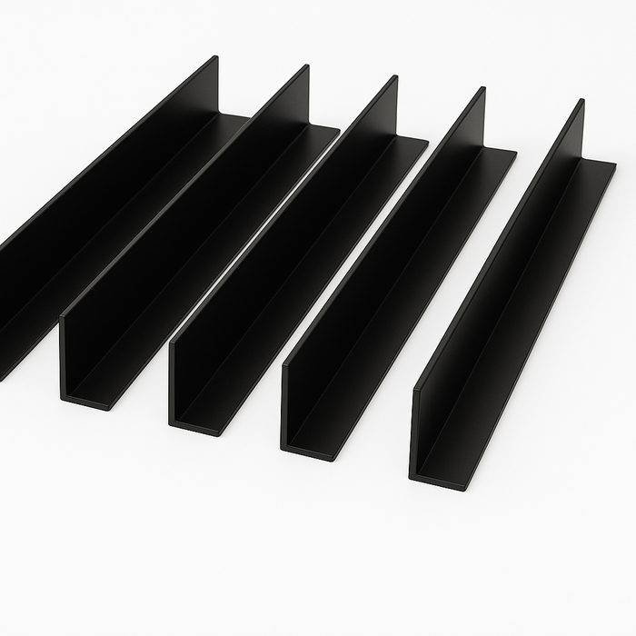 5 x Black Unequal Angle 70mm x 30mm x 1  Metre  ^