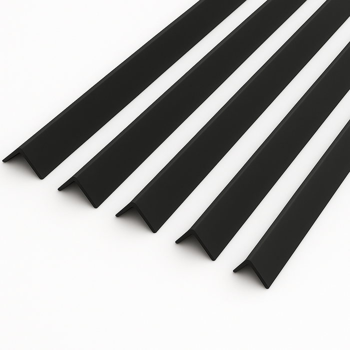 5 x Black Rigid Angle 100mm x 100mm x 1  Metre  ^