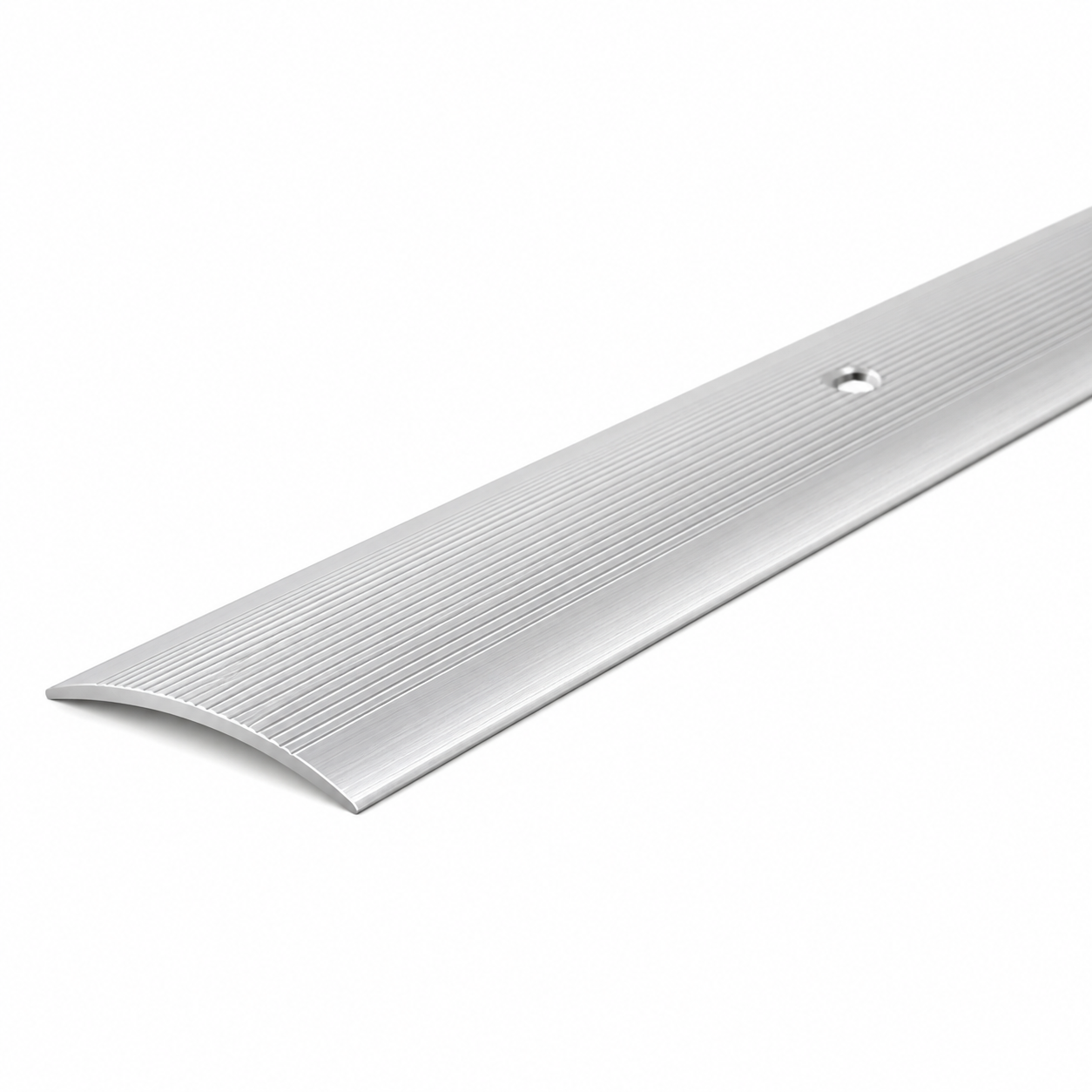 Wide Cover Strip Floor Transition, Matt Silver Finish, 38mm x 89.5cm, DIY Door Threshold Joint Protector and Edge Trim