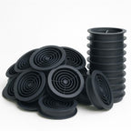 75 Pack 68mm Grey Plastic Round Soffit Air Vents | UV Resistant UPVC Push-in Roof Disc for Fascia | Long-Lasting, Durable, and Weatherproof Circular Soffit Vent for Optimal Ventilation