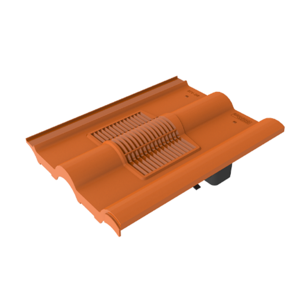 Double Roman Roof Tile Vent - Terracotta