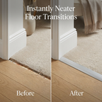 4 x Matt Silver Wide Cover Strip Floor Transition 38mm x 89.5cm