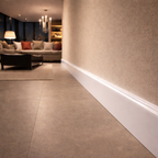 White uPVC D-Mould Trim 45mm x 1m