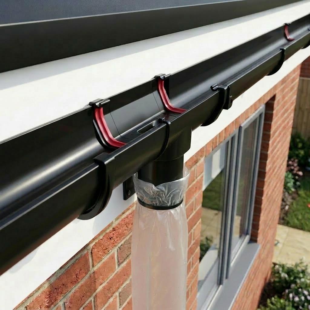 20m Squareline Gutter Running Outlet Kit