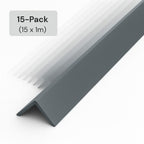 15 Pack Grey 1 Metre UPVC Plastic Rigid Angle 40 x 40mm Corner Cover Trim 90 Degree