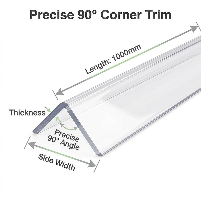 25 x 50x50mm Clear Angles x 1 metre