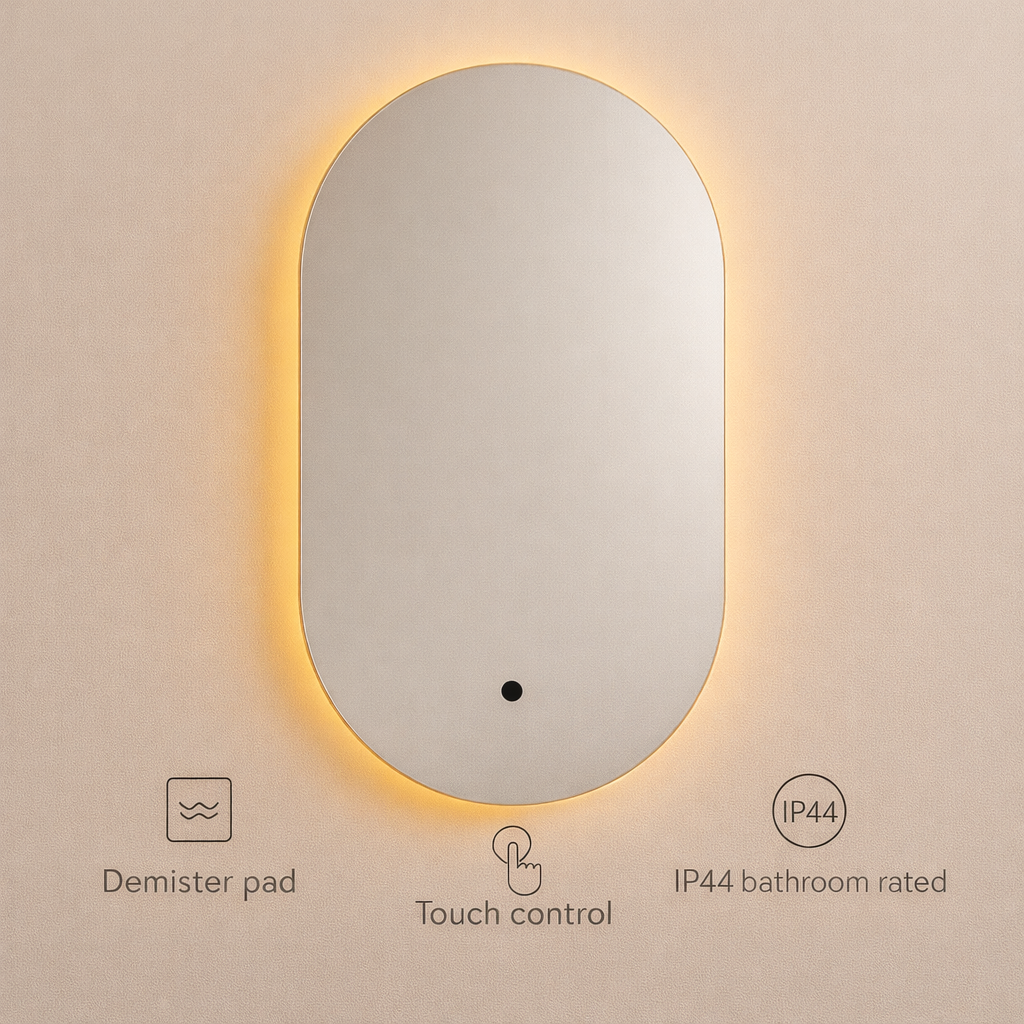 Kartell K-Vit LOLA 900x500mm LED Bathroom Mirror