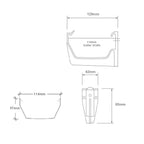 5 x White Square Fascia Gutter Brackets, Freeflow 114mm Rain Water Systems