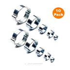 10 x W1 Double Ear Clamps  [ 15 - 18mm ]       (0131) ^^