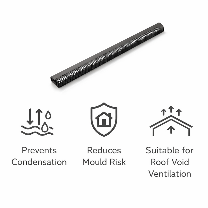 40 x Over Fascia Vents 1 Metre x 25mm