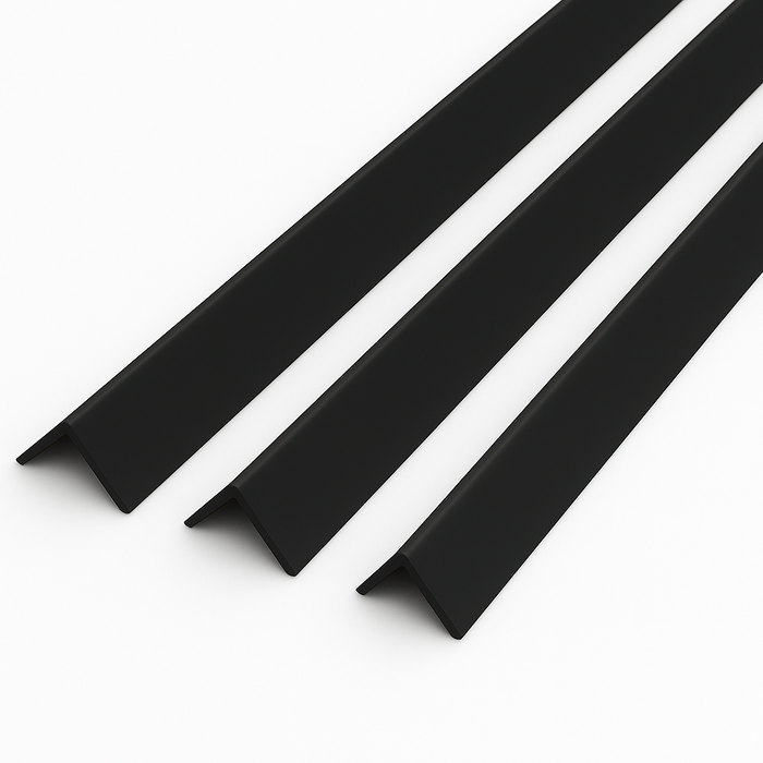 3 x Black Rigid Angle 100mm x 100mm x 1  Metre  ^
