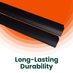3x Black Rigid Angle – 40mm x 40mm x 1m PVC Corner Trim