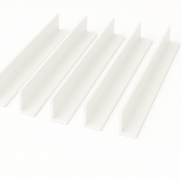 5 x White Unequal Angle 50mm x 25mm x 1  Metre