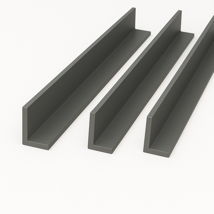 3 x Anthracite Grey Unequal Angle 70mm x 30mm x 1  Metre