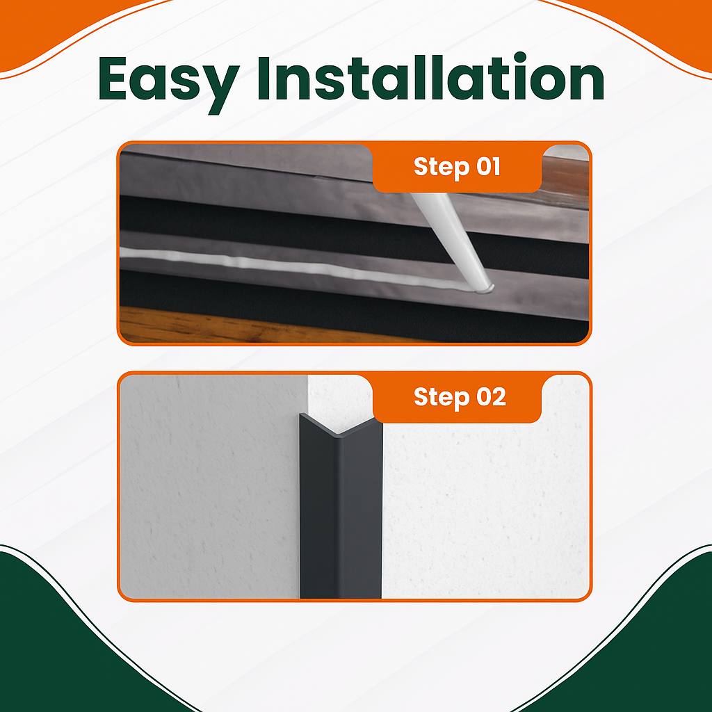 2 x Anthracite Grey Rigid Angle 50mm x 50mm x 1  Metre  ^