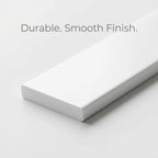 5 x 38mm White Adhesive Taped PVC Flat Bar x 1 Metre