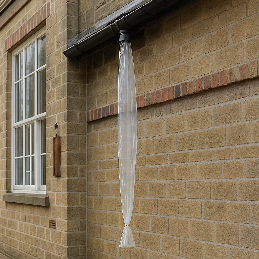 25 Metre Temporary Rainwater Downpipe 4 Inch 250 Gauge Kit