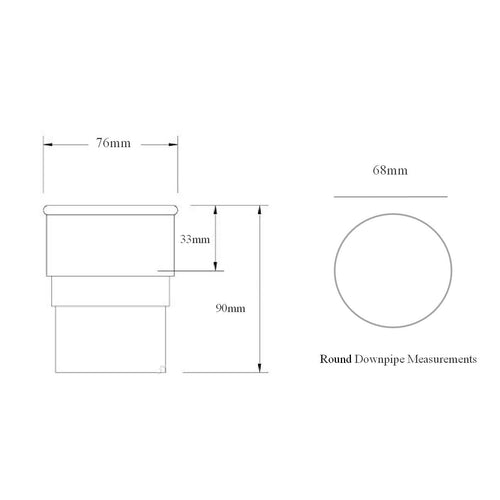 1 x White Round Downpipe Connector Freeflow