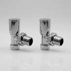Chrome Radiator Valve Angled 15mm