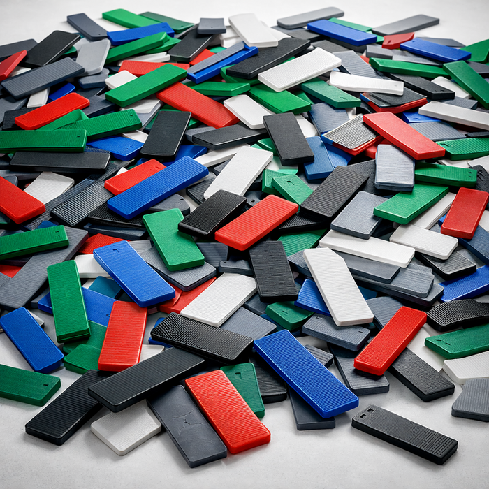 3000 x Plastic Window & Glazing Spacer Packers 1mm - 6mm