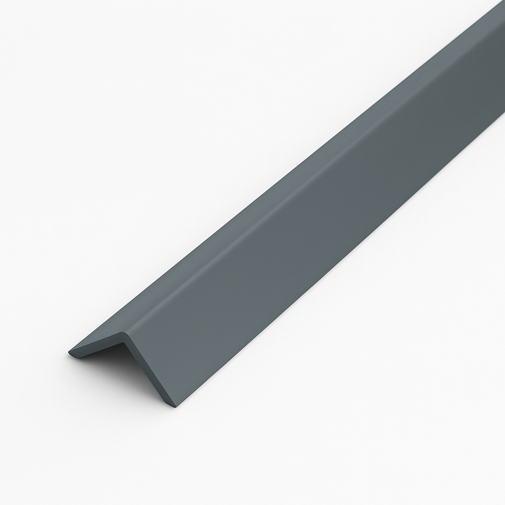 10 Pack Grey 1 Metre UPVC Plastic Rigid Angle 50 x 50mm Corner Cover Trim 90 Degree