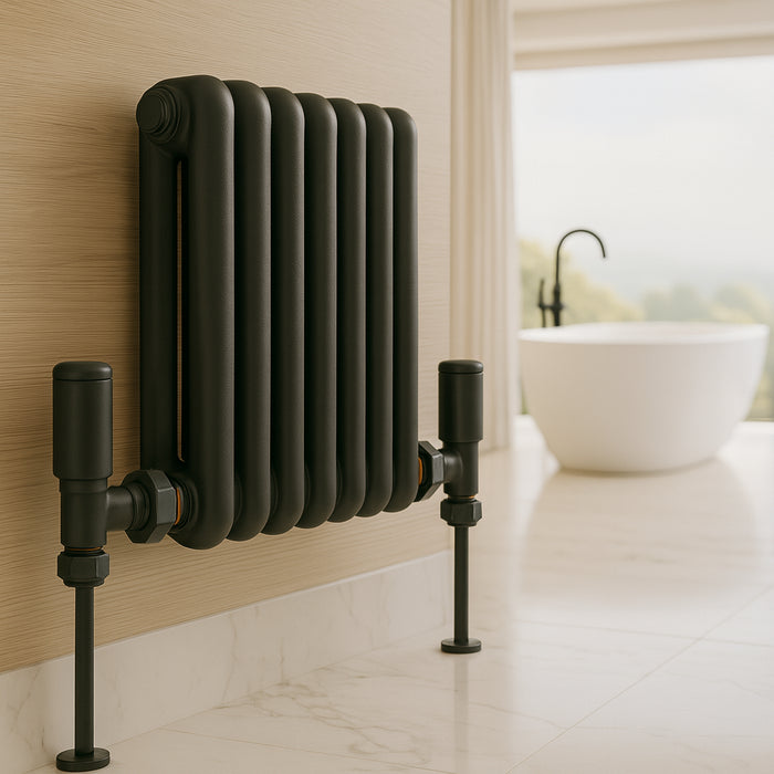 Kartell K-Rad Straight Modern Radiator Valve 15mm – Anthracite Grey – Single