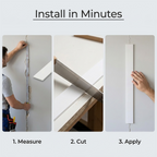 5 x 25mm White PVC Flat Bar x 1 Metre