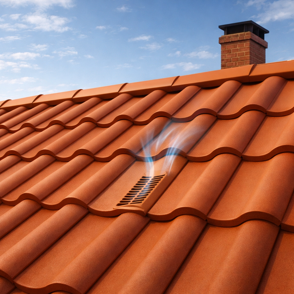 Single Pantile Roof Tile Vent - Red