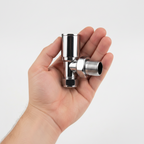 2 x Kartell Chrome Radiator Valves Angled Pair 15mm Manual Control