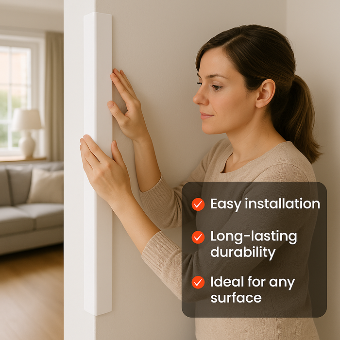 5 x White Unequal Angle 50mm x 25mm x 1  Metre