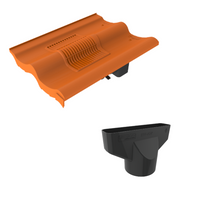 Timloc Terracotta Double Pantile Roof Tile Vent with Adapter