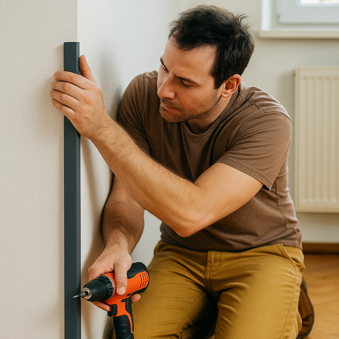 3 x Anthracite Grey Unequal Angle 50mm x 25mm x 1  Metre