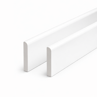 2 x White Plastic UPVC Trim 90mm x 1 Metre
