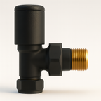 Kartell K-Rad Angled Modern Radiator Valve 15mm – Matte Black – 4 Pack