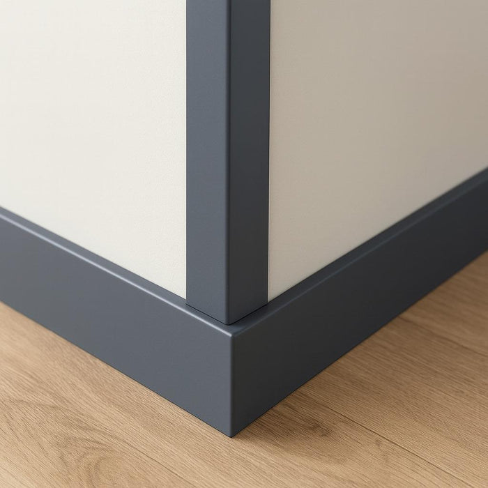 2 x Anthracite Grey 1 Metre UPVC Plastic Rigid Angle 10 x 10mm Corner Cover Trim 90 Degree