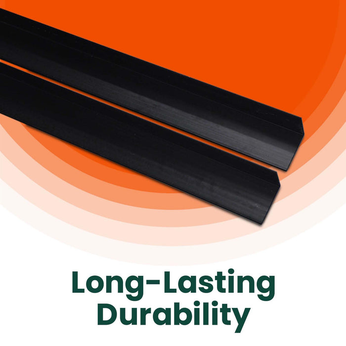 2 x Black Rigid Angle – 10mm x 10mm x 1 Metre PVC Corner Trim