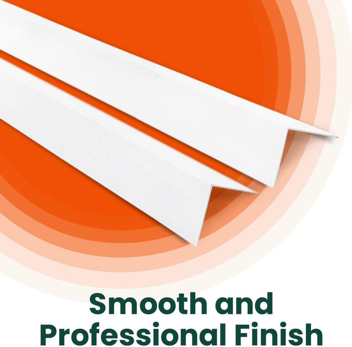 White Rigid Angle 10mm x 10mm x 1  Metre