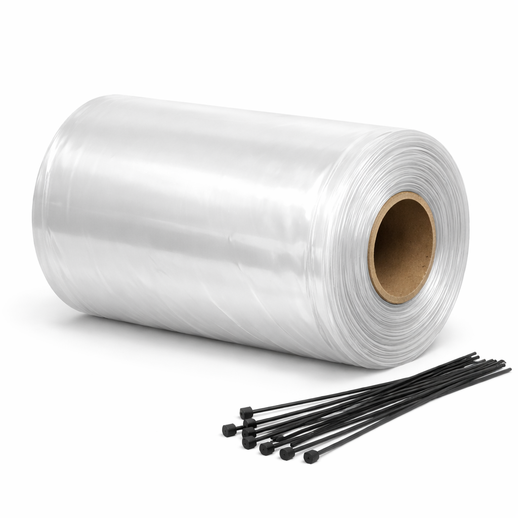 10 Metre Temporary Rainwater Downpipe 4 Inch 250 Gauge Kit for Gutter Outlets Storm Water Drainage