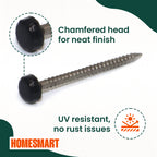 Anthracite Grey UPVC Poly Top Pins Stainless Steel