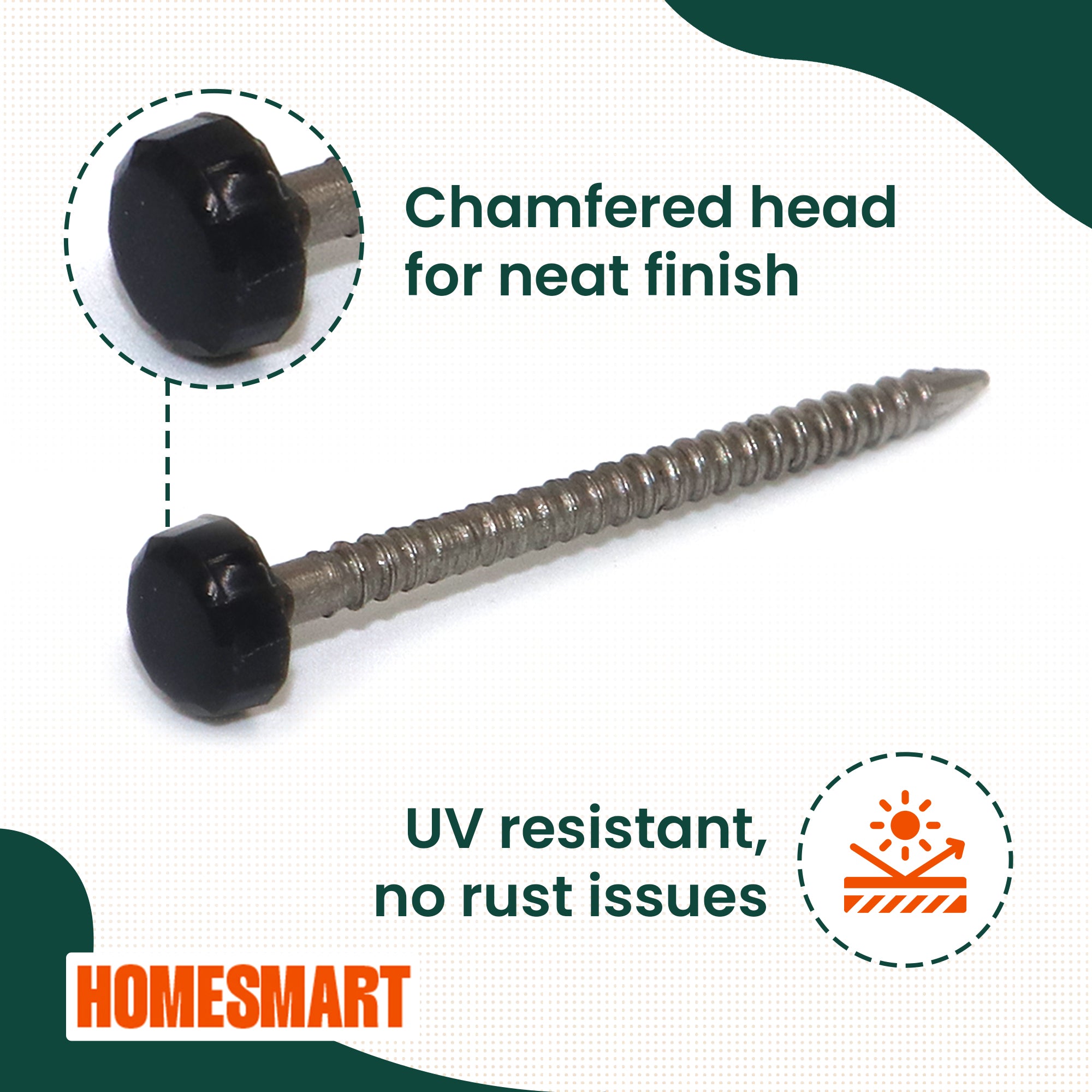 Anthracite Grey UPVC Poly Top Pins Stainless Steel